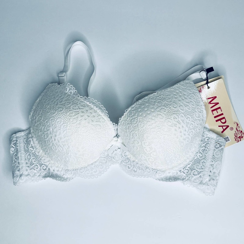 Meipa Bra White Lace Underwire New 36B